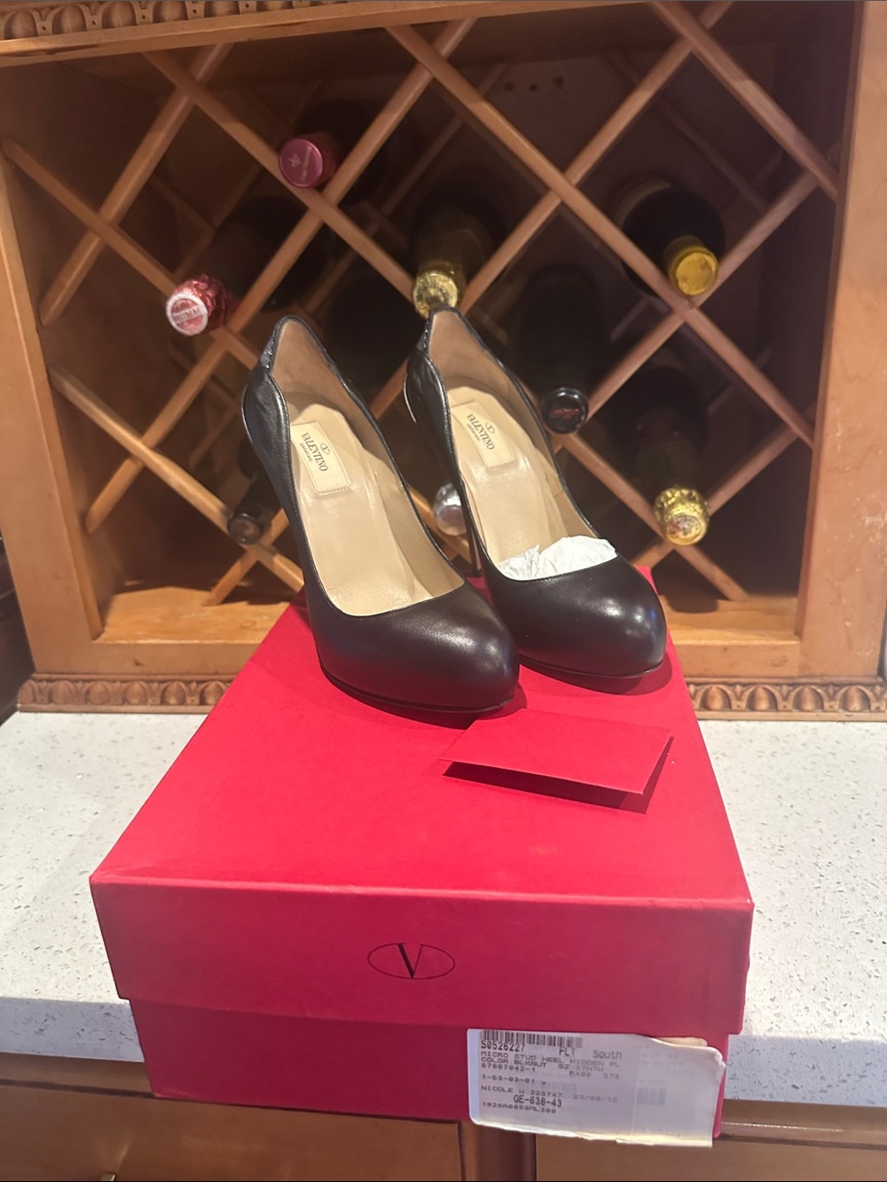Valentino Black Leather High Heel Pumps